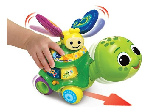Andador Tortuga Andarina Con Movimiento Luces Vtech Baby Color Verde