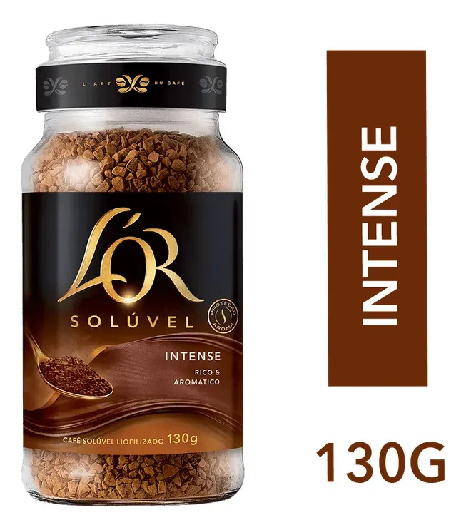 Café Solúvel Intense Liofilizado Vidro 130g L'or