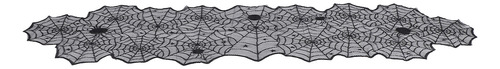 Camino De Mesa De Encaje Negro Con Telaraña Para Decoración
