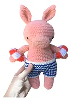 Comprar Cerdito Con Salvavidas - Muñeco A Crochet Amigurumi