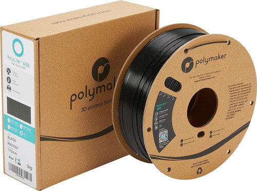 Filamento De Abs De Polymaker 1.75 Mm Negro, Filamento De Im