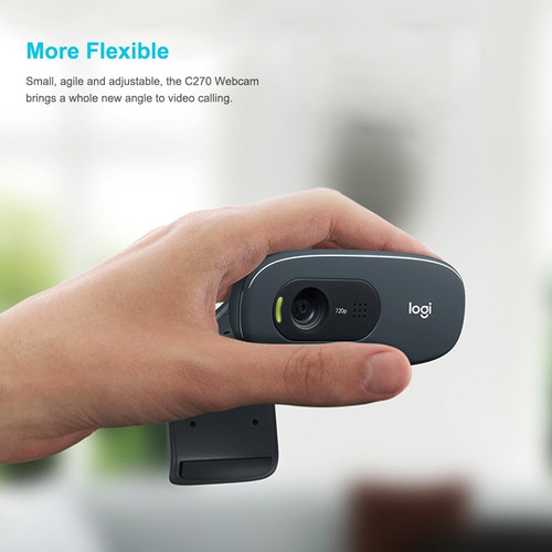 Logitech C270 - Cámara Web Panorámica De Vídeo (720p)