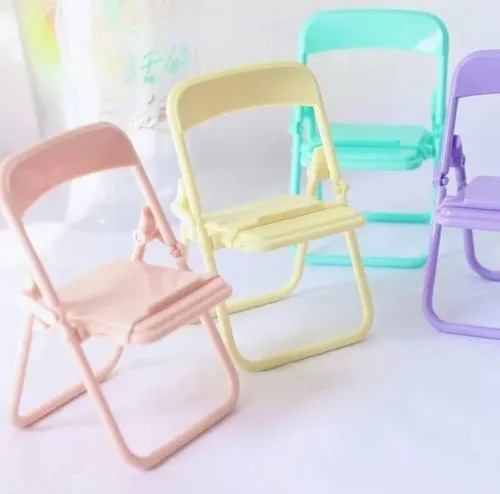 5 Sillitas Kawaii Porta Celular Plegable Soporte Colores