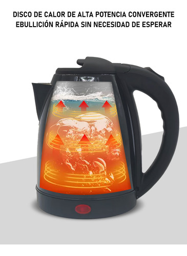 Tetera Jarra Eléctrica 2 Litros Acero Inoxidable 1000w 110v