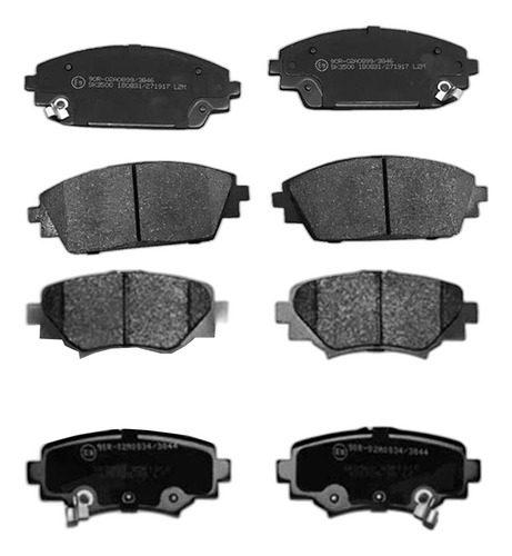 Kit De Balatas Del Y Tras 3 L4 2.5l De 2014 A 2017 Lpr