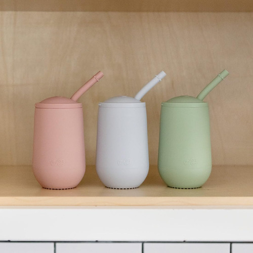 Vaso Ezpz Entrenador Grande Con Popote Para Bebes Silicon Color Rosa Nórdico