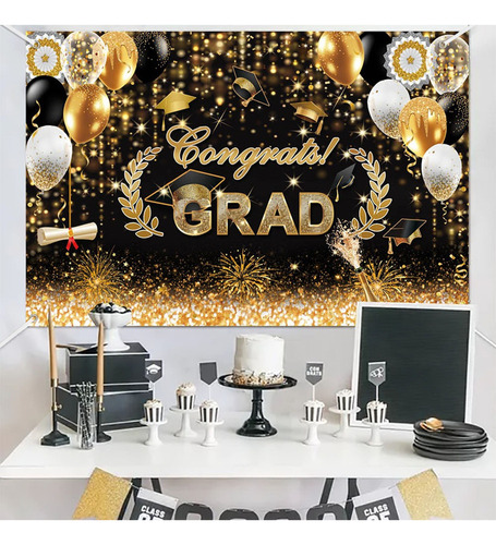 G Fondo De Ceremonia De Fiesta De Graduación De Globo Dorado