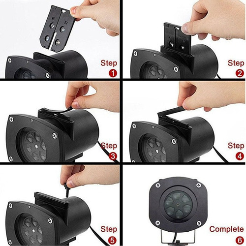 Led Copo De Nieve Paisaje Laser Proyector Lámpara De Pared