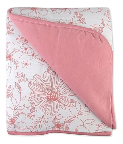 Honestbaby Manta Acolchada Reversible Ligera, Color Rosa