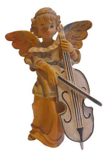 Angel Tocando Musica Figura Nacimiento Italia