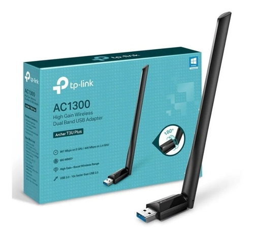 Adaptador Usb Wifi Tp Link Archer T3u Plus Banda Dual Ac1300