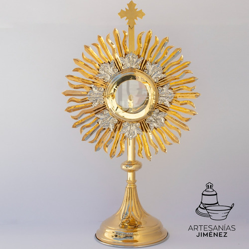 Imagen 3 de 5 de Custodia U Ostensorio Santísimo De Alpaca 55 Cm