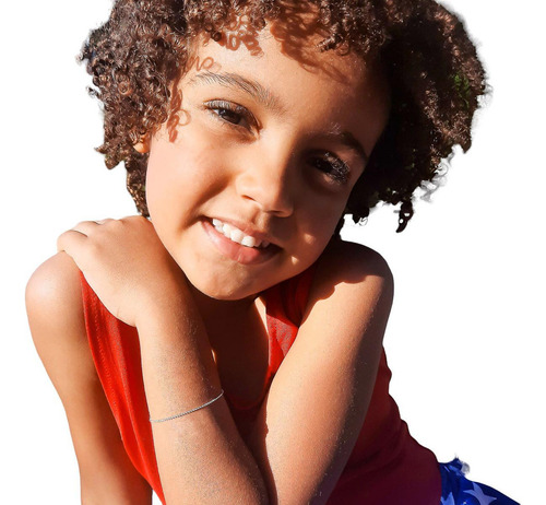 Pulseira Infantil Bolinhas Joia Prata 925 Antialérgica Linda