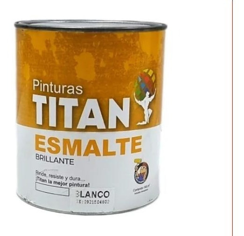 Pintura Esmalte Titan Brillante Blanco Galón