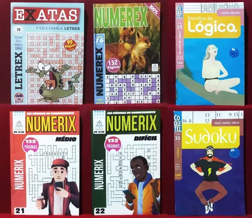 Coquetel Passatempo Numerix Numerex Exatas Letrex Sudoku Lógica, 6 Revistas  Frete Grátis