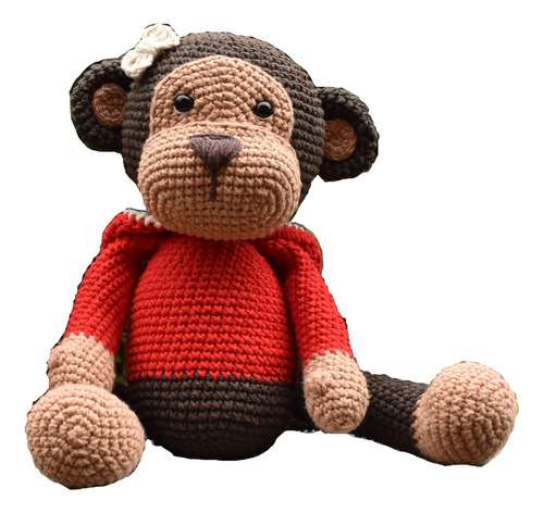 Monito Con Capucha Amigurumi Peluche Muñeco Apego Tejido