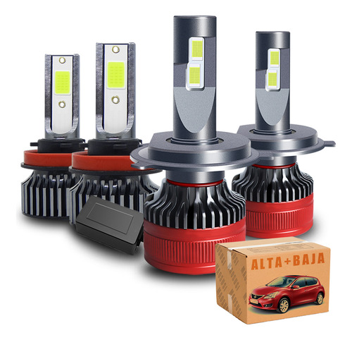 Kits De Led Nissan Tiida 2007-16 H4 H11 Faro Alta Baja Focos