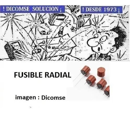 Fusible Rapido Radial  250v 0.5a  Amper 8.5mmx7.2mm