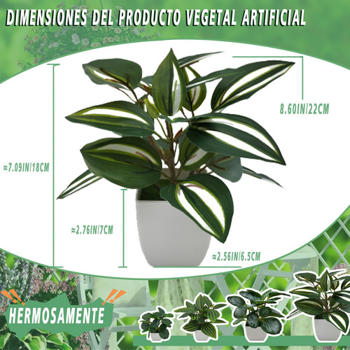 4 Macetas Plantas Artificiales Macetas Decorativas Bonsai