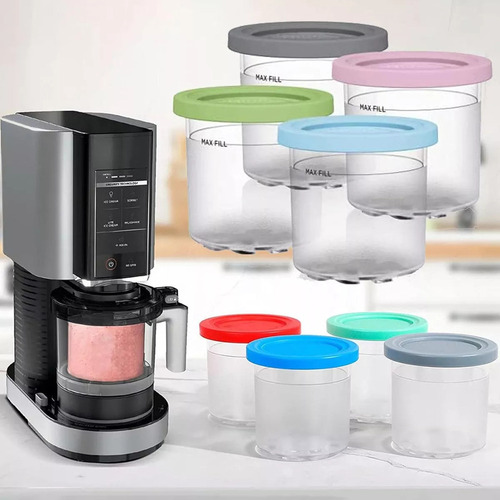 4 Recipientes Ninja Creami Para Helados Con Tapa