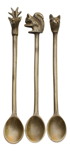 Set De Cucharas De Té Postre Metal Labrado | Estilo Vintage