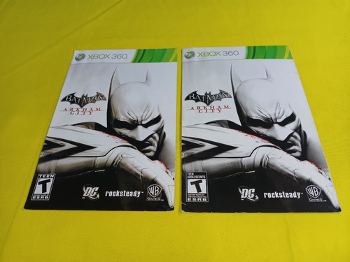 Manual Original Batman Arkham City Xbox 360