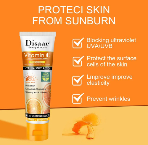 Disaar Vitamina C Ácido Hialurónico Protección Uv Fps 50+