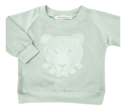 Buzo Plush Leopardo Mini Anima Invierno Bebe Kids Verde