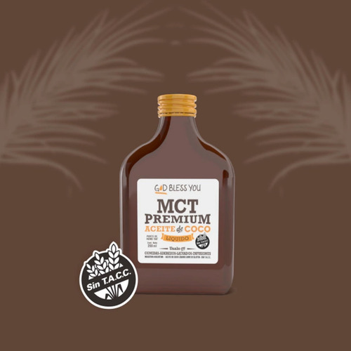 Aceite Mct Oil Premium 200ml God Bless You - Apto Dieta Keto