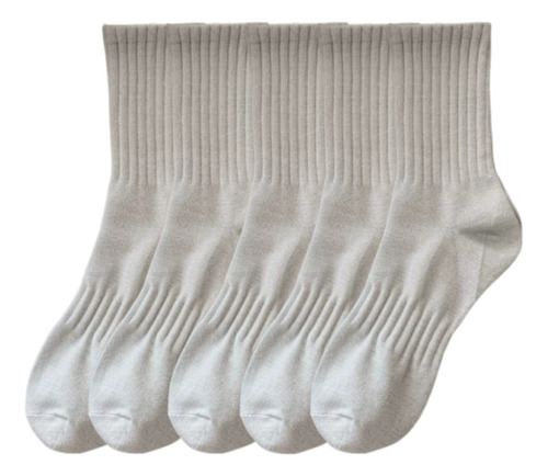 5 Pares De Calcetas Deportivas De Algodón Transpirables
