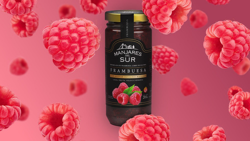 Mermelada Premium De Frambuesa Manjares Del Sur X 295grs
