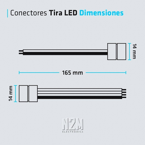 Imagen 5 de 10 de Conector Led Con Cables Tira 5050 Rgb Monocromatica Colores