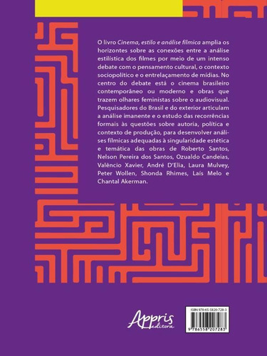 Cinema, Estilo E Análise Fílmica, De Uchôa, Fábio Raddi , Adamatti, Margarida Maria . Editora Appris, Capa Mole Em Português