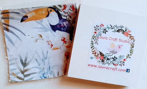 Posavasos Para Sublimar Set Tropical Laura Craft