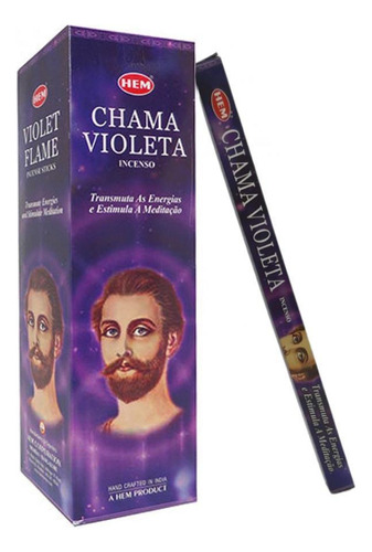 Incenso Natural Hem - Chama Violeta 8 Varetas