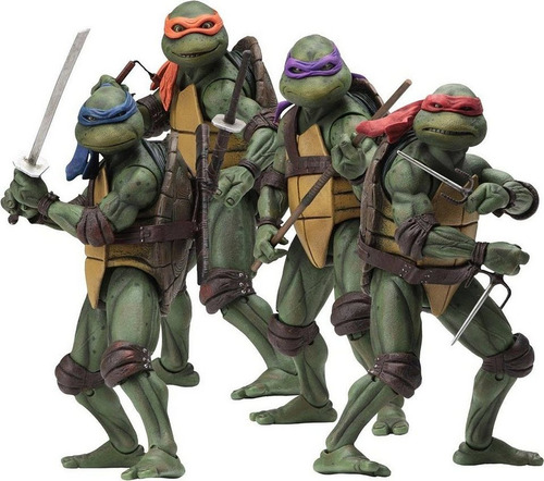 Set Completo Tmnt Tortugas Ninja Movie 1990 - Neca