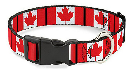 Collar Plástico Con Banderas De Canadá (talla M/11-17 )