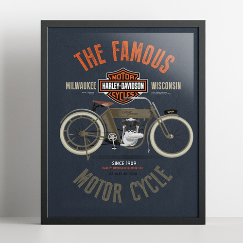 Cuadro 40x50 / Motos / Harley Davidson 1909