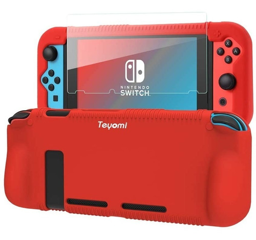Carcasa De Goma Para Nintendo Switch + Protector Pantalla