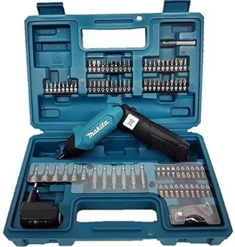 Atornillador Inalámbrico Makita + 81 Accesorios + Maletín