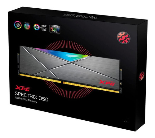 Imagen 3 de 6 de Memoria Ram Ddr4 Xpg D50 Rgb 16gb (2x8gb) 3200mhz Blk Or Wht