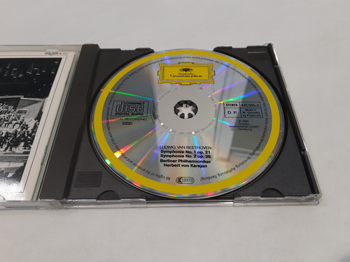 Beethoven: Symphonien 1 & 2, Karajan - Cd 1985 Alemania Ex (Usado)