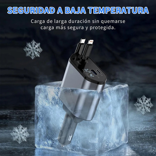 4 En 1 Cargador Retráctil De Coche De Carga Rápida De 120w