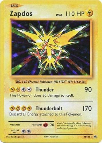 Pokemon Tcg - X & Y - Evolutions - Zapdos 42/108