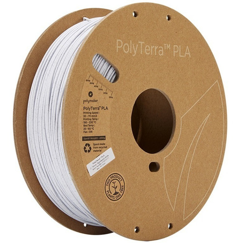 Filamento Polyterra Pla Blanco Mármol 1kg