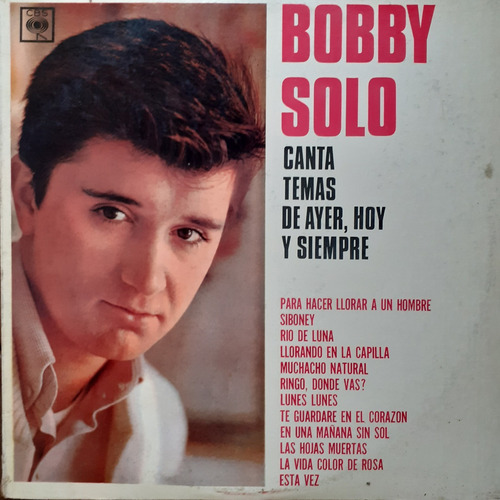 Vinilo Bobby Solo (canta Tema De Ayer, Hoy Y Siempre)