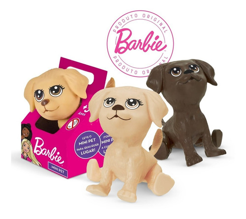 Kit 3 Bonecas Mini Pets Barbie Cachorros Taff Honey E Dj