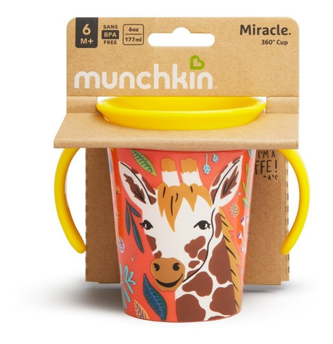 Copo De Treinamento C/ Alça 360 Wild Girafa 177ml - Munchkin