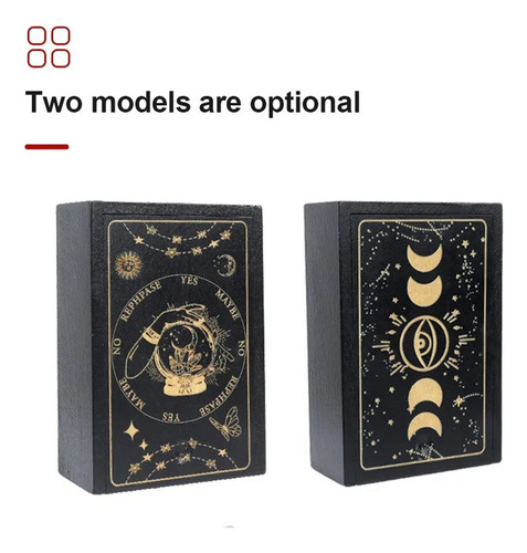 Estuche Y Soporte Para Cartas De Tarot De Madera Q7, Caja De