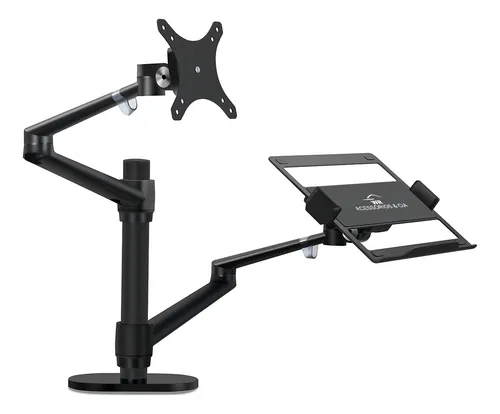 comprar Suporte Ergonômico Em Alumínio Para Monitor E Notebook Cor Preto